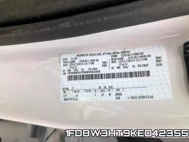 1FD8W3HT9KED42355 фото 2