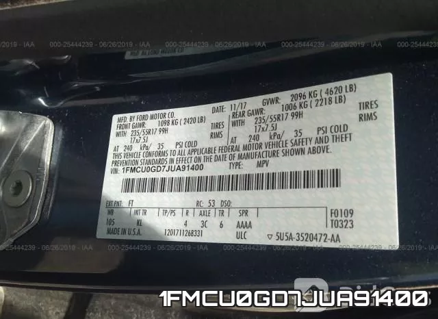 1FMCU0GD7JUA91400 фото 10