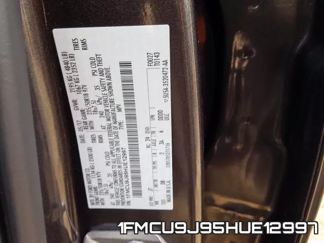 1FMCU9J95HUE12997 фото 2