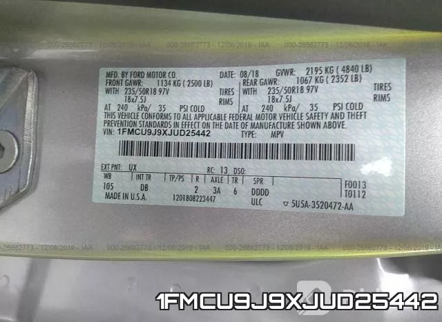 1FMCU9J9XJUD25442 фото 10
