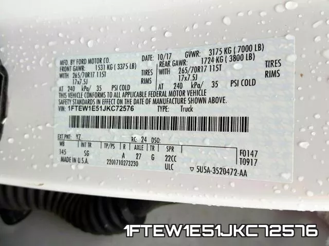 1FTEW1E51JKC72576 фото 2