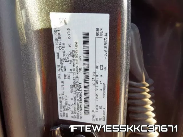 1FTEW1E55KKC37671 фото 2