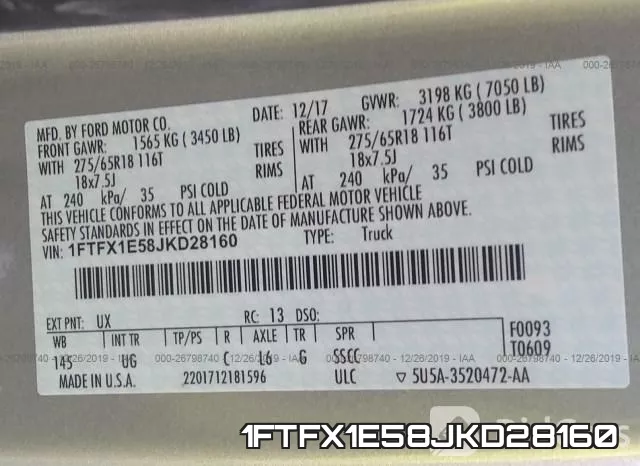 1FTFX1E58JKD28160 фото 10