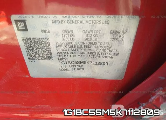 1G1BC5SM5K7112809 фото 9