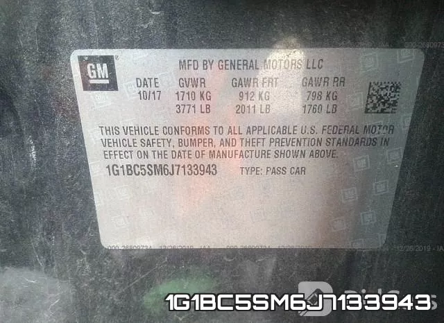1G1BC5SM6J7133943 фото 8