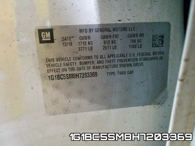 1G1BC5SM8H7203369 фото 2