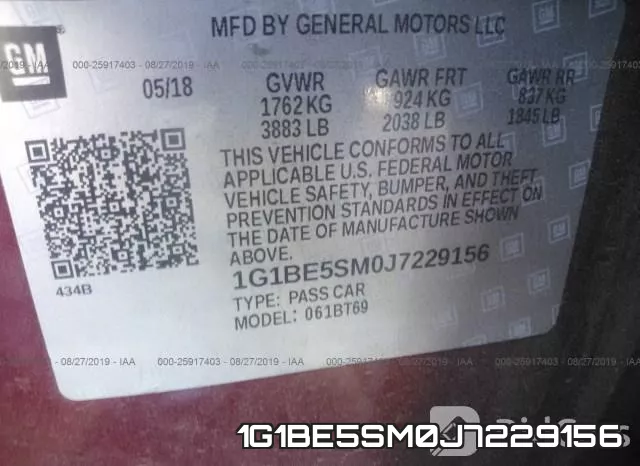 1G1BE5SM0J7229156 фото 7