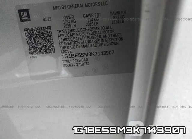 1G1BE5SM3K7143907 фото 10