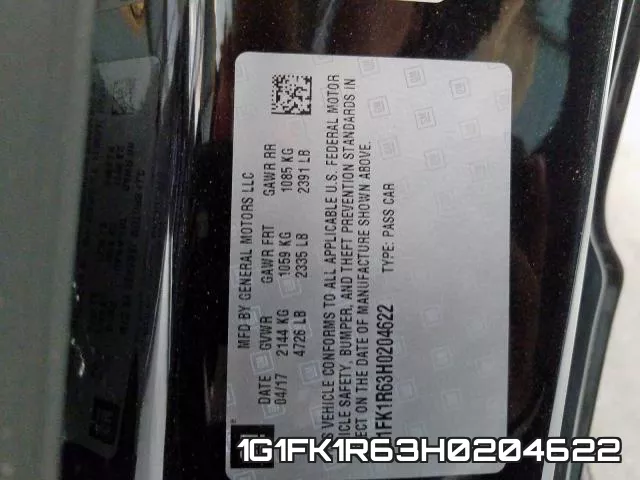 1G1FK1R63H0204622 фото 2