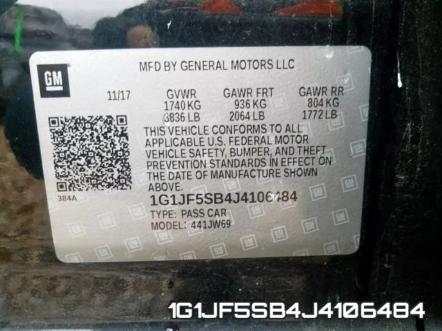 1G1JF5SB4J4106484 фото 2