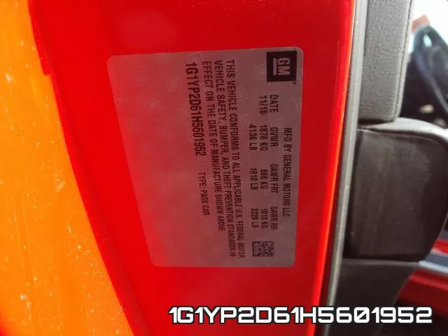 1G1YP2D61H5601952 фото 2