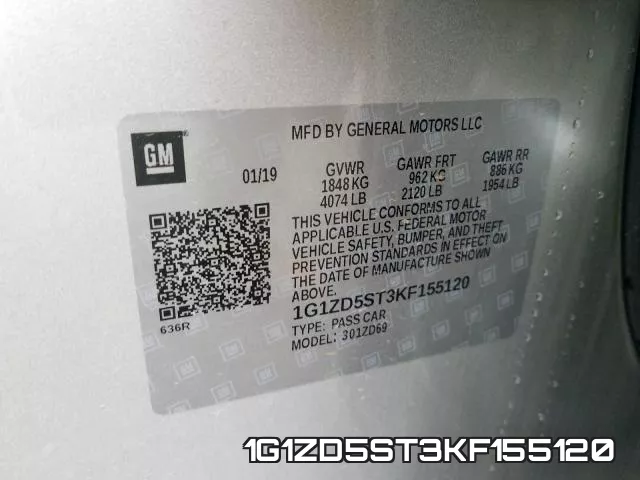 1G1ZD5ST3KF155120 фото 2