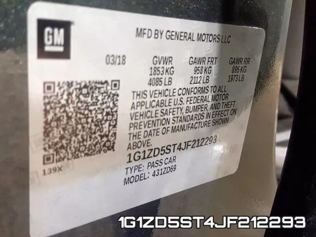 1G1ZD5ST4JF212293 фото 2