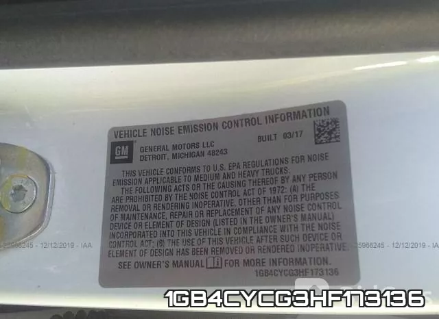 1GB4CYCG3HF173136 фото 9