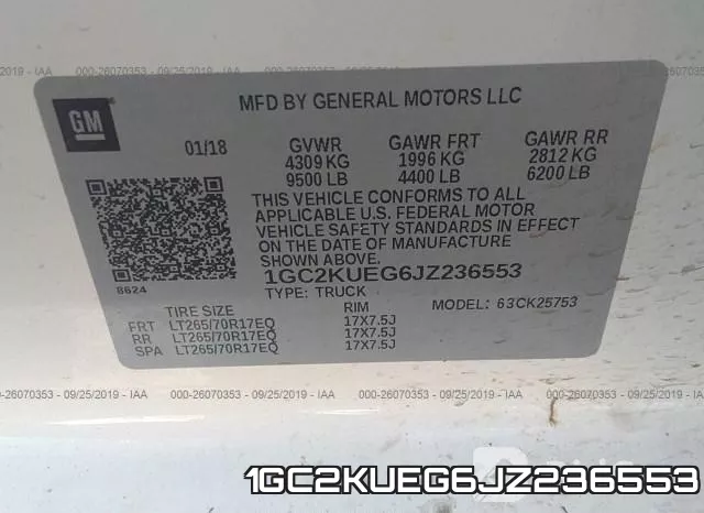 1GC2KUEG6JZ236553 фото 10