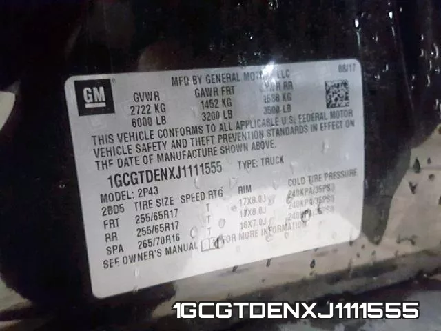 1GCGTDENXJ1111555 фото 2