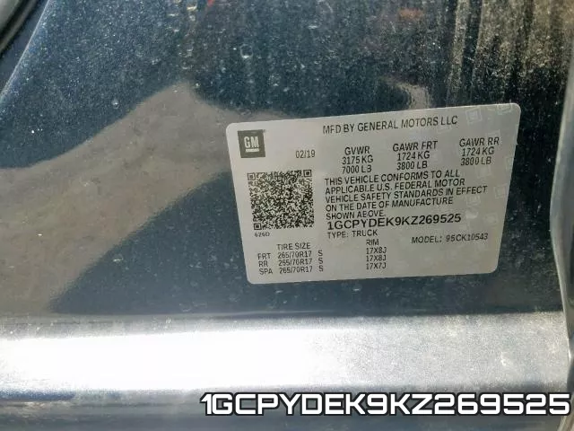 1GCPYDEK9KZ269525 фото 2