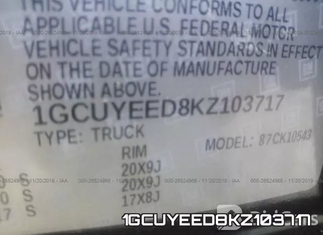 1GCUYEED8KZ103717 фото 10