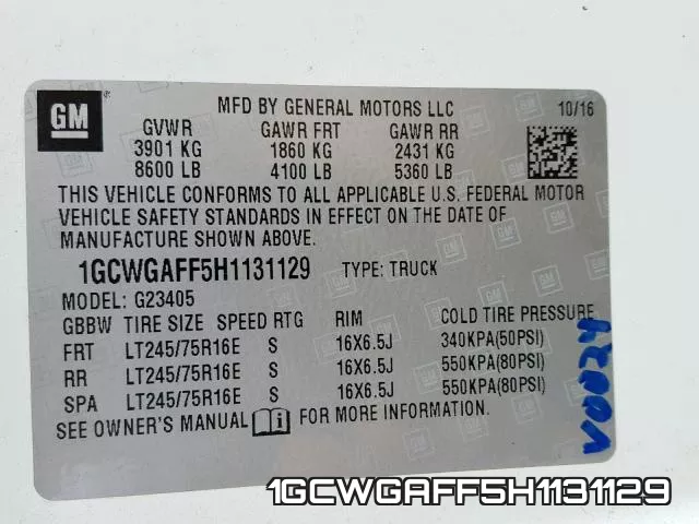 1GCWGAFF5H1131129 фото 2