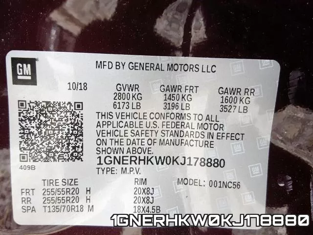 1GNERHKW0KJ178880 фото 2