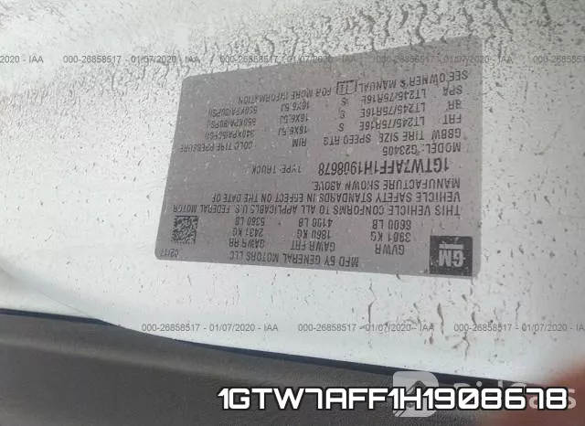 1GTW7AFF1H1908678 фото 10