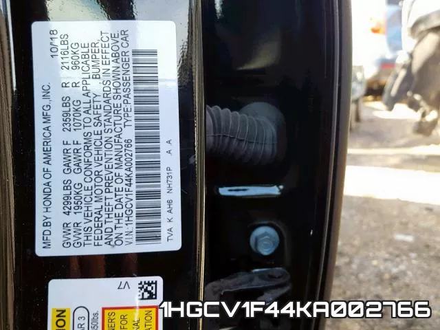 1HGCV1F44KA002766 фото 2