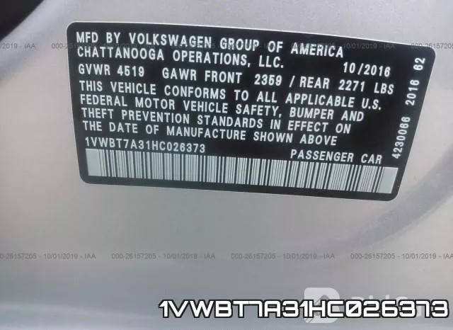 1VWBT7A31HC026373 фото 9