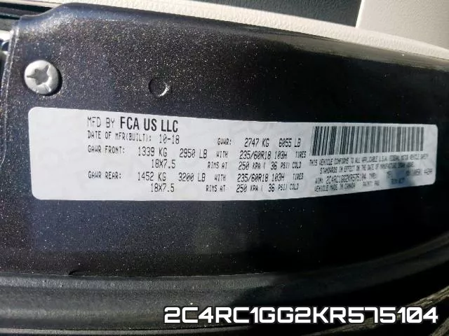 2C4RC1GG2KR575104 фото 2