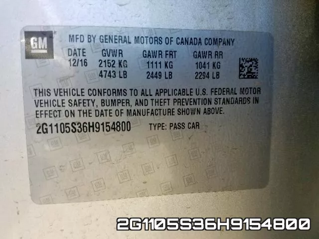 2G1105S36H9154800 фото 2