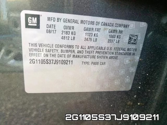 2G1105S37J9109211 фото 2