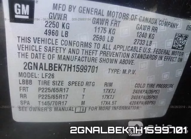 2GNALBEK7H1599701 фото 10
