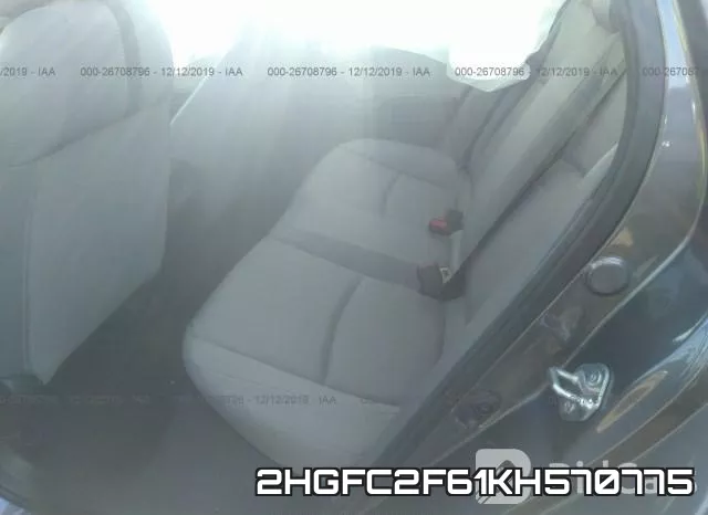 2HGFC2F61KH570775 фото 8