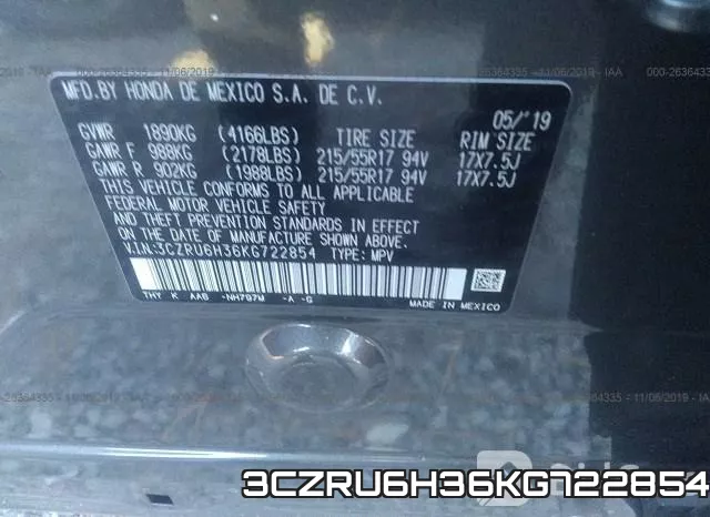 3CZRU6H36KG722854 фото 8