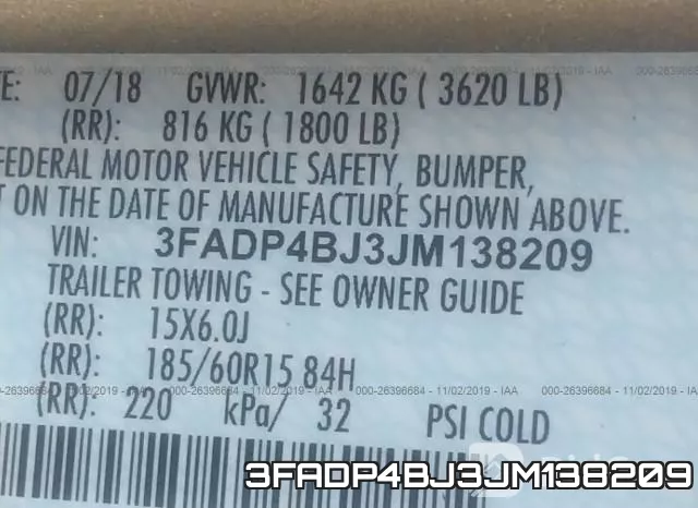 3FADP4BJ3JM138209 фото 10