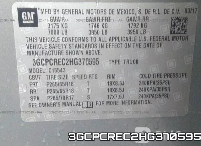 3GCPCREC2HG370595 фото 8