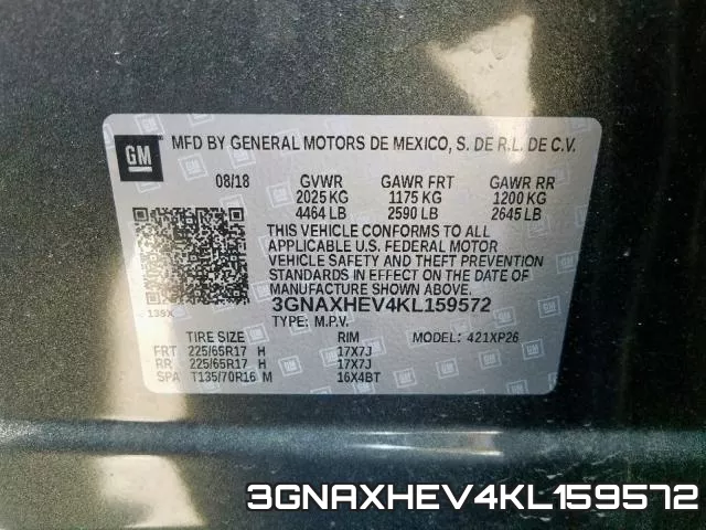 3GNAXHEV4KL159572 фото 2