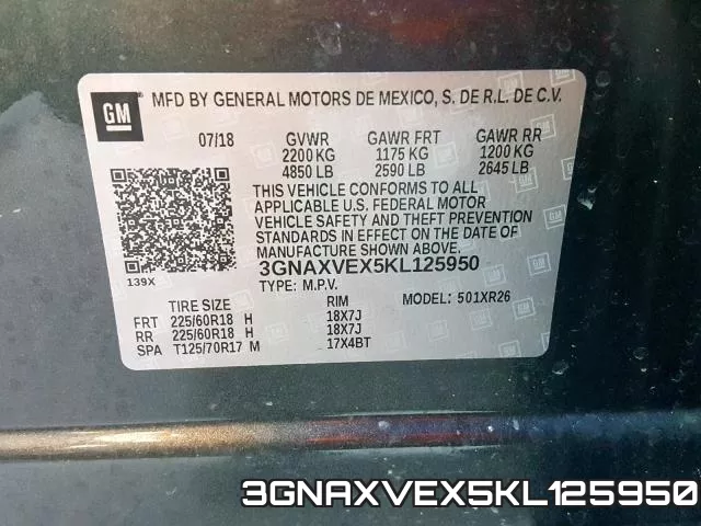 3GNAXVEX5KL125950 фото 2