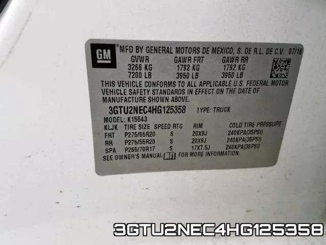3GTU2NEC4HG125358 фото 2