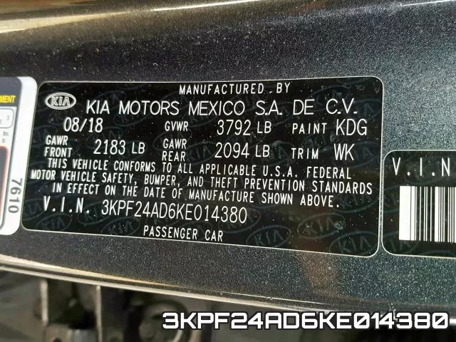 3KPF24AD6KE014380 фото 2