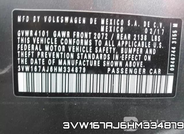 3VW167AJ6HM334879 фото 8
