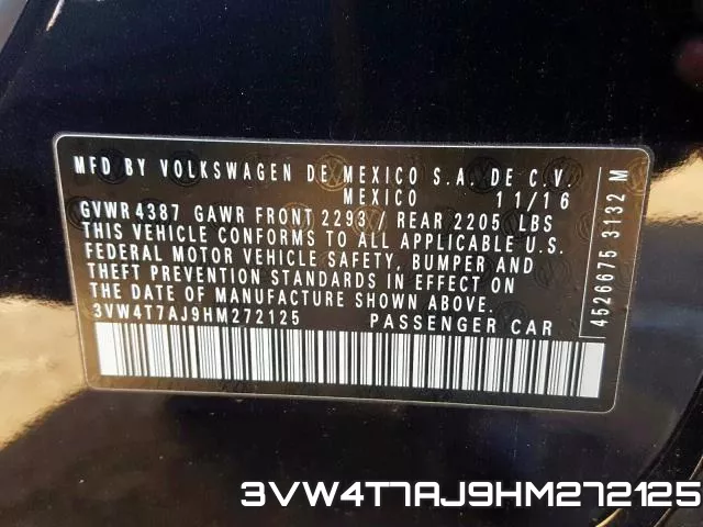 3VW4T7AJ9HM272125 фото 2