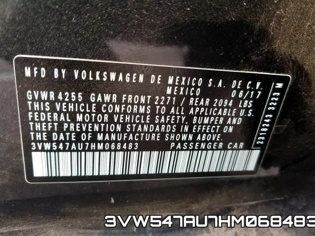 3VW547AU7HM068483 фото 2