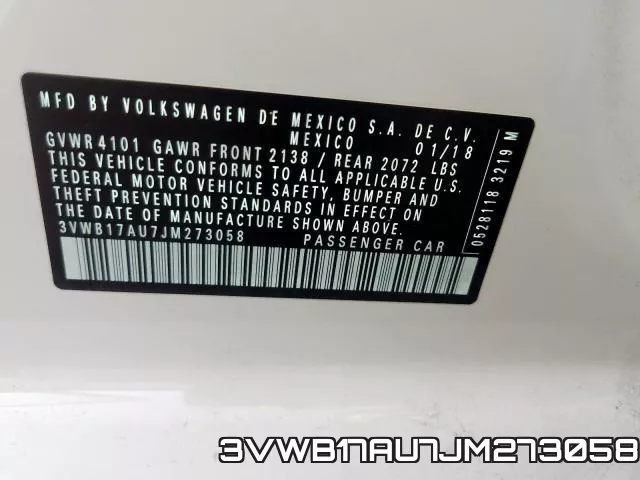 3VWB17AU7JM273058 фото 2