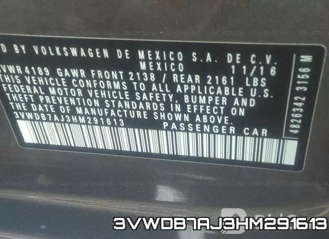 3VWDB7AJ3HM291613 фото 9