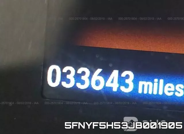 5FNYF5H53JB001905 фото 8