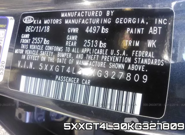 5XXGT4L30KG327809 фото 10