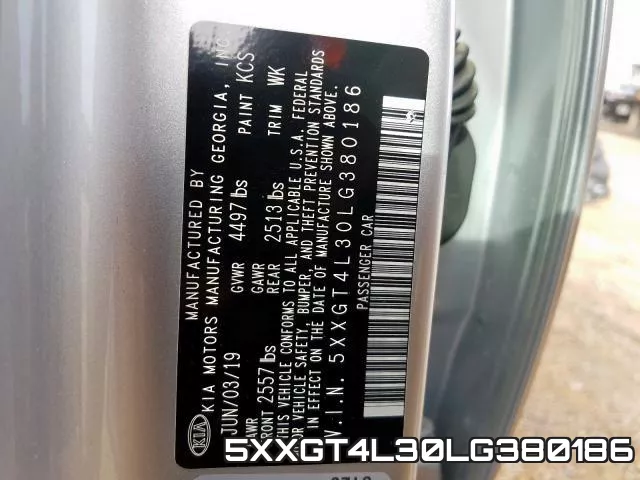 5XXGT4L30LG380186 фото 2