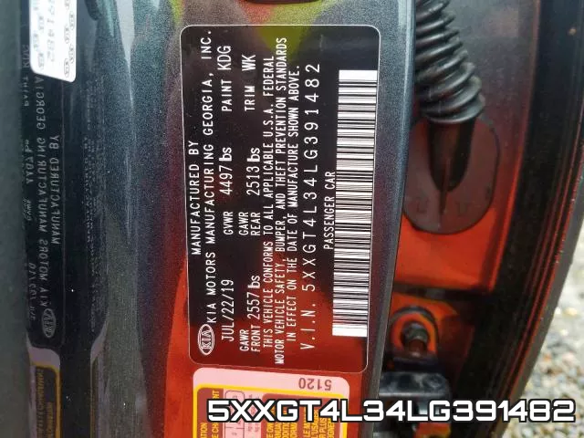 5XXGT4L34LG391482 фото 2