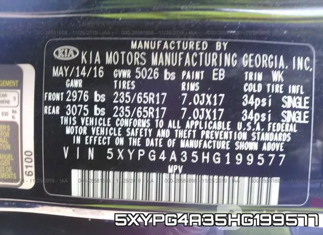 5XYPG4A35HG199577 фото 8