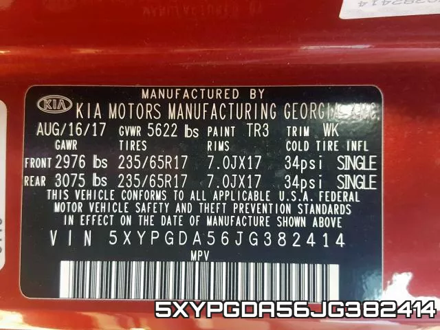 5XYPGDA56JG382414 фото 2
